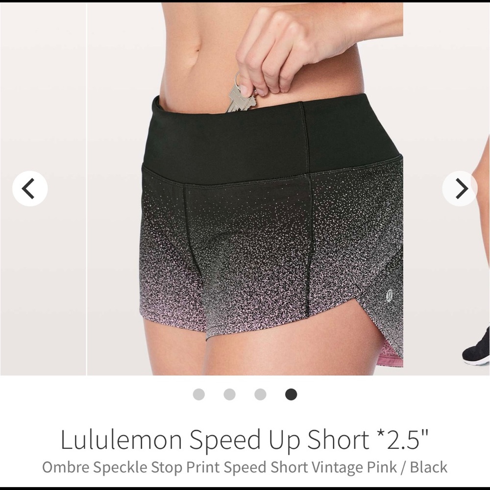 Lululemon Speed Up Short 4 Ombre Speckle EUC